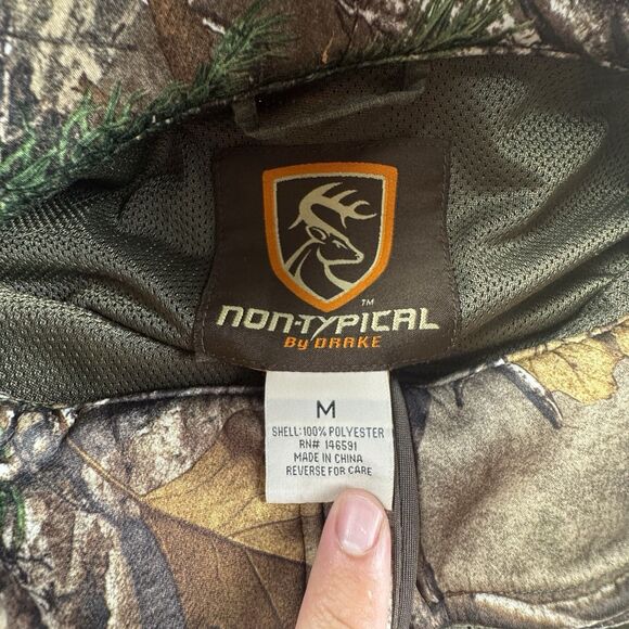 Non-Typical Drake Pullover Men M Camo Fleece Lined Jacket Full Zip - Picture 6 of 7